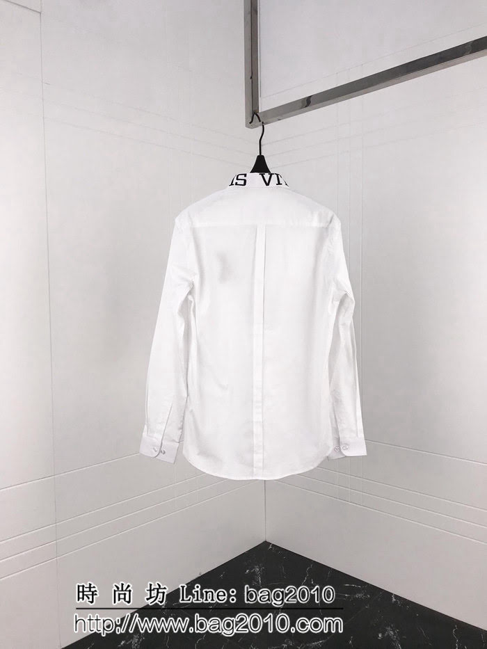 LV路易威登 19ss早春新款 領口胸口刺繡長袖襯衫 高端襯衫料 情侶款 ydi2578